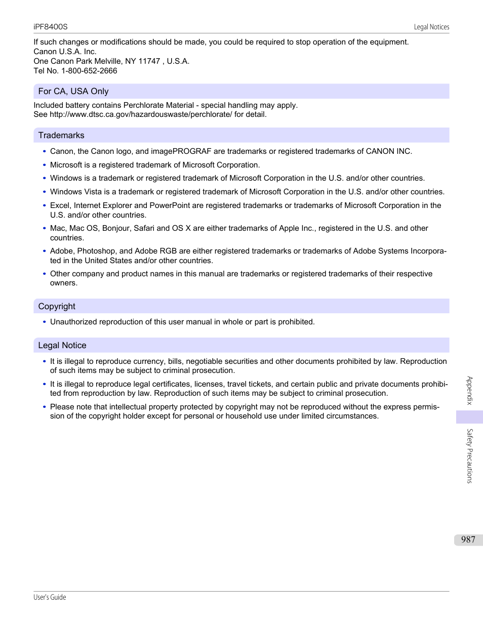 Canon imagePROGRAF iPF8400S User Manual | Page 987 / 1004