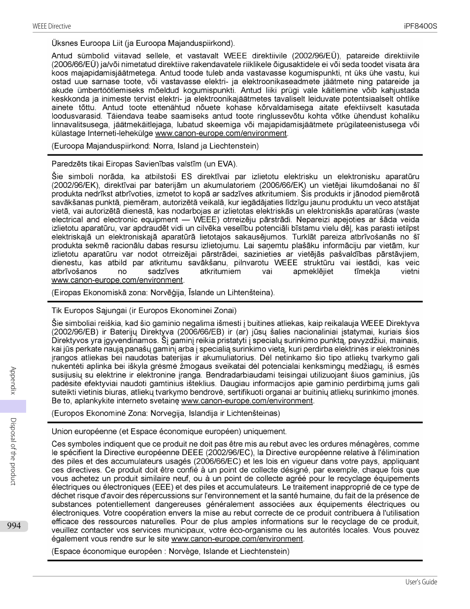 Canon imagePROGRAF iPF8400S User Manual | Page 994 / 1004