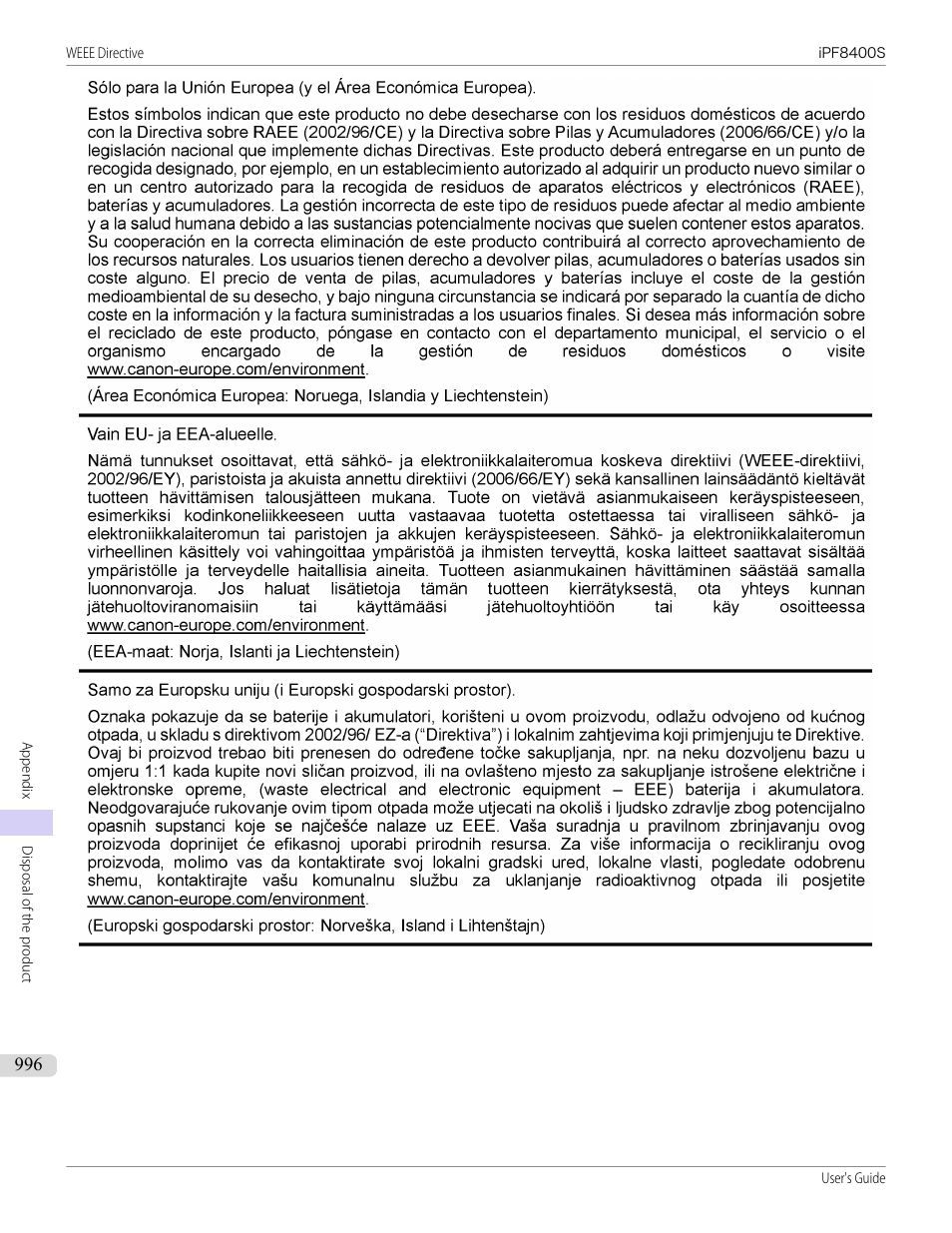 Canon imagePROGRAF iPF8400S User Manual | Page 996 / 1004