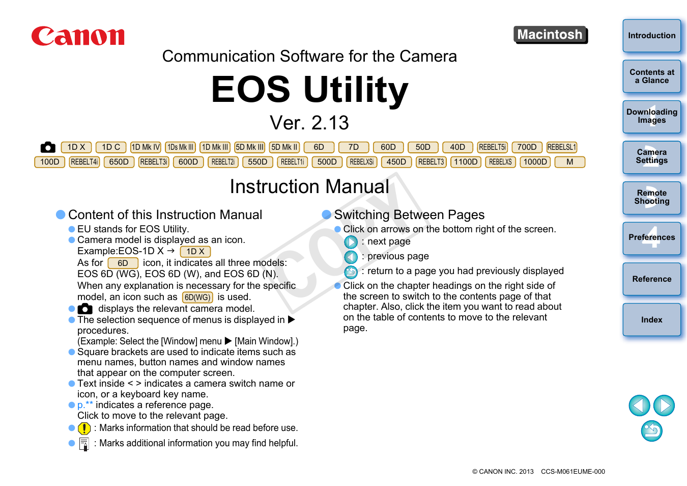 Canon EOS Rebel SL1 18-55mm IS STM Lens Kit User Manual | 109 pages