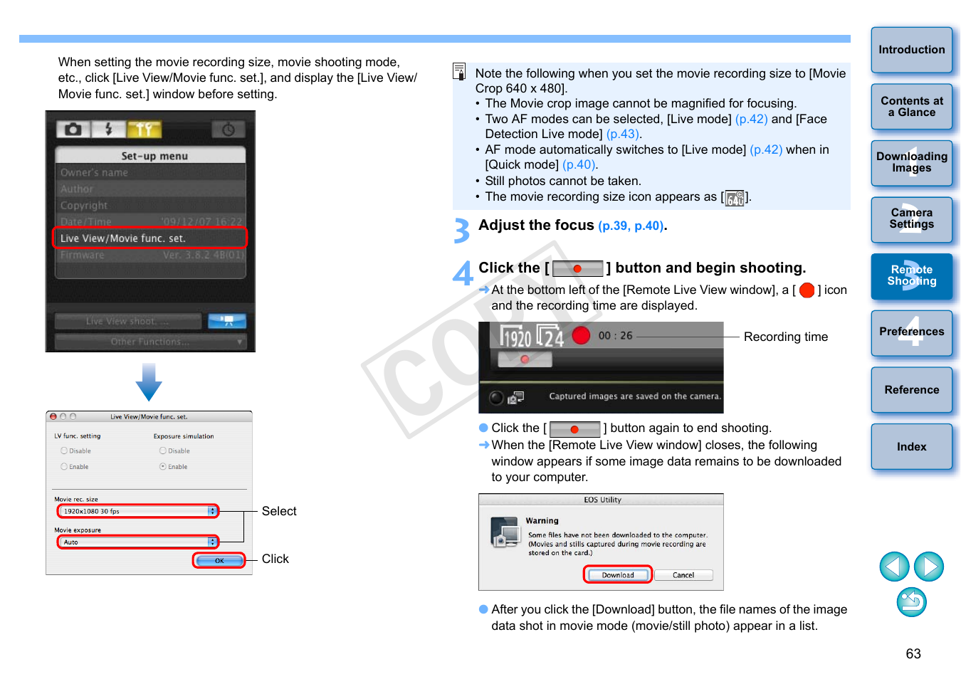 Cop y | Canon EOS Rebel SL1 18-55mm IS STM Lens Kit User Manual | Page 64 / 109