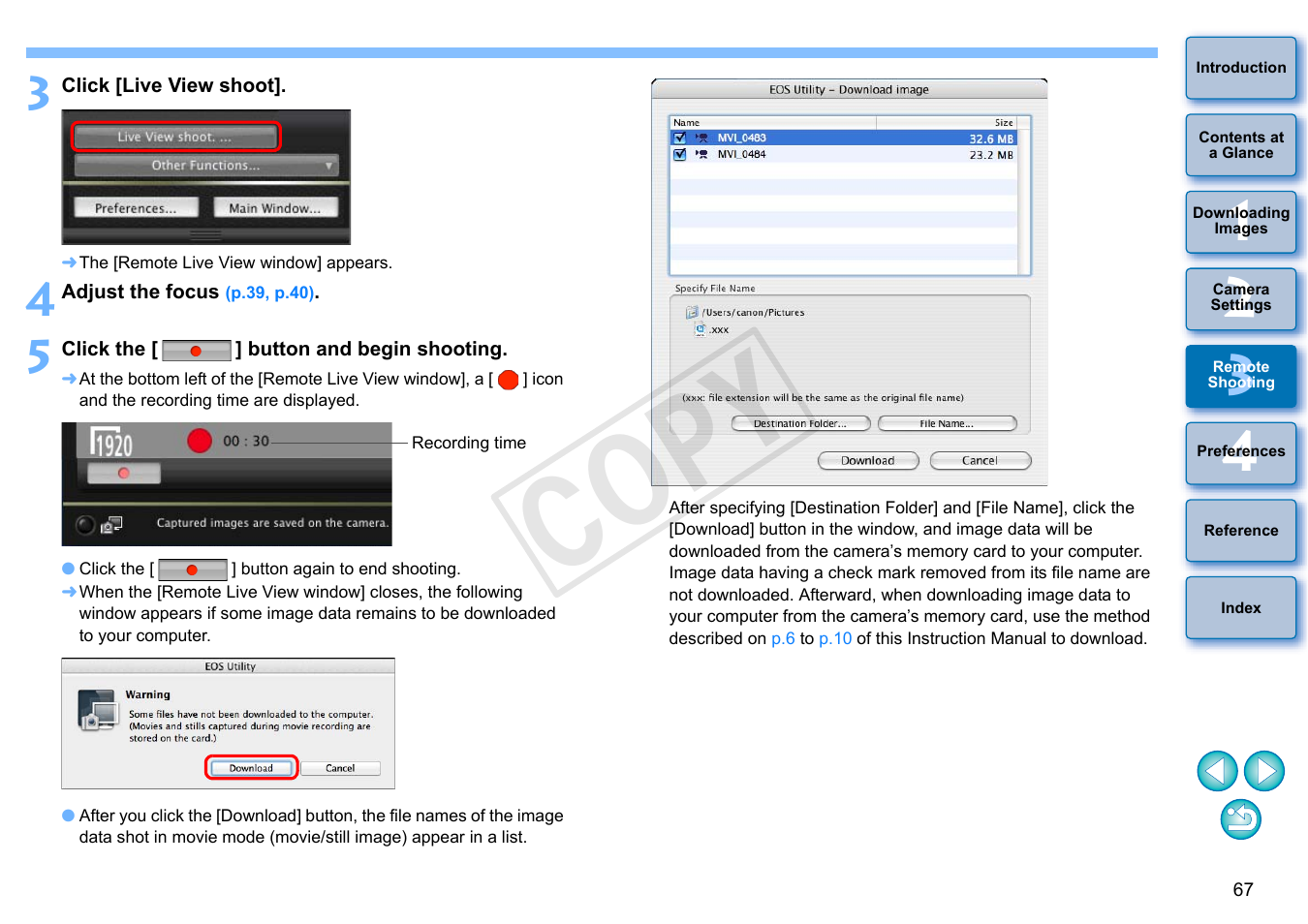 Cop y | Canon EOS Rebel SL1 18-55mm IS STM Lens Kit User Manual | Page 68 / 109