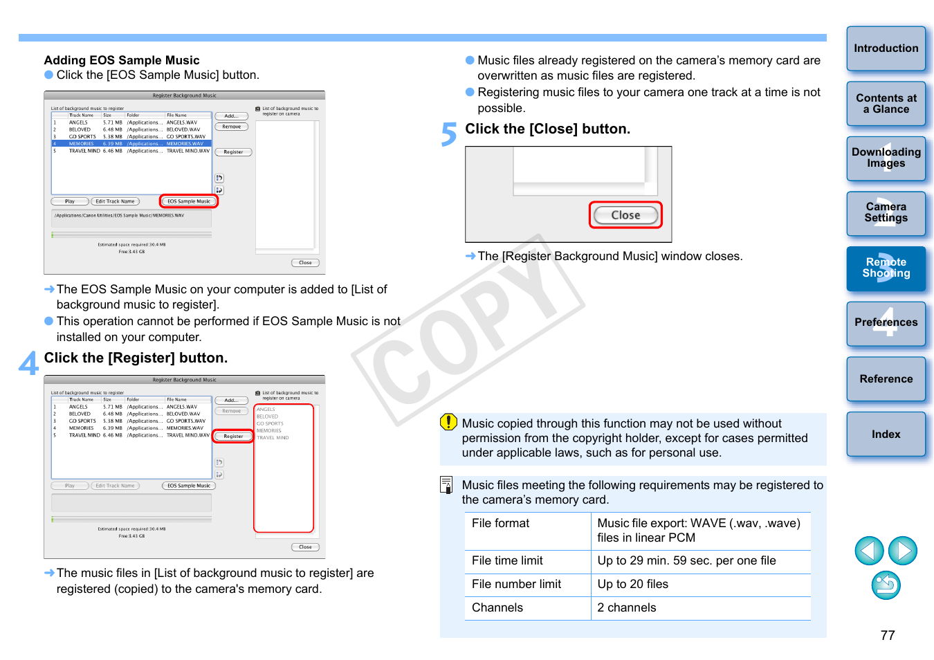 Cop y | Canon EOS Rebel SL1 18-55mm IS STM Lens Kit User Manual | Page 78 / 109