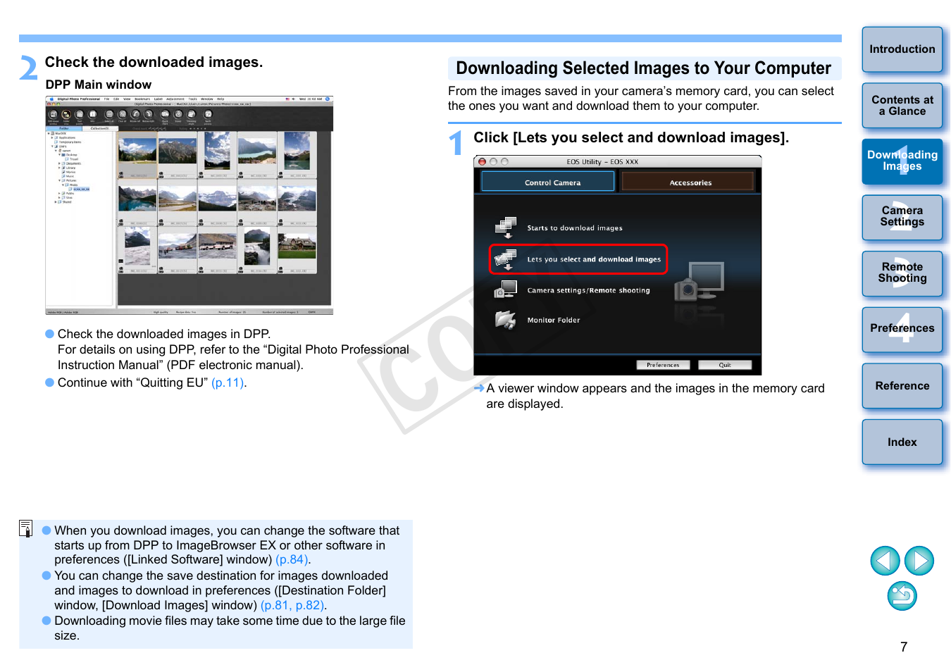 Downloading selected images to your computer, Cop y | Canon EOS Rebel SL1 18-55mm IS STM Lens Kit User Manual | Page 8 / 109