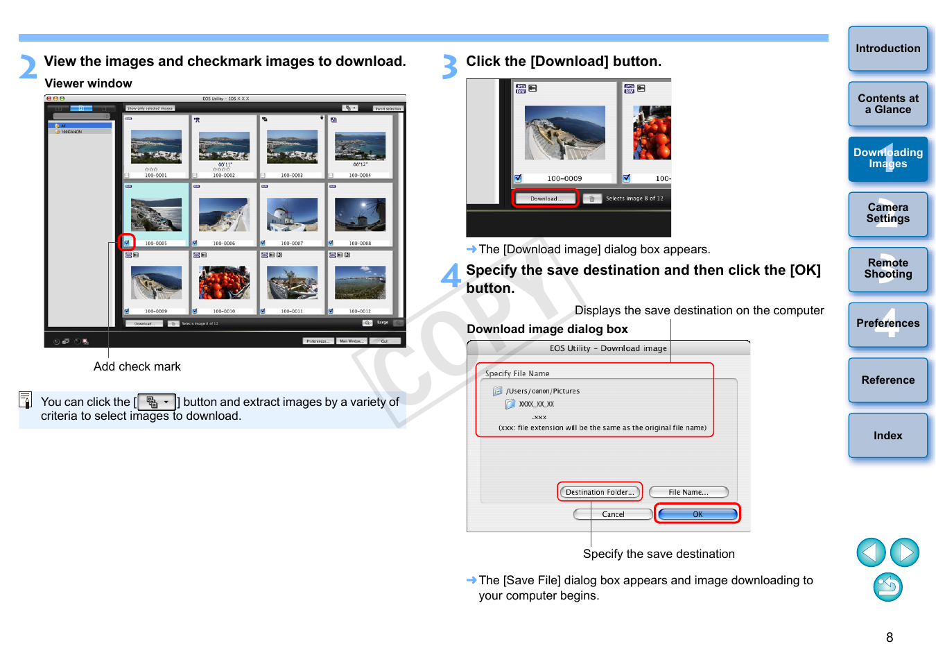 Cop y | Canon EOS Rebel SL1 18-55mm IS STM Lens Kit User Manual | Page 9 / 109
