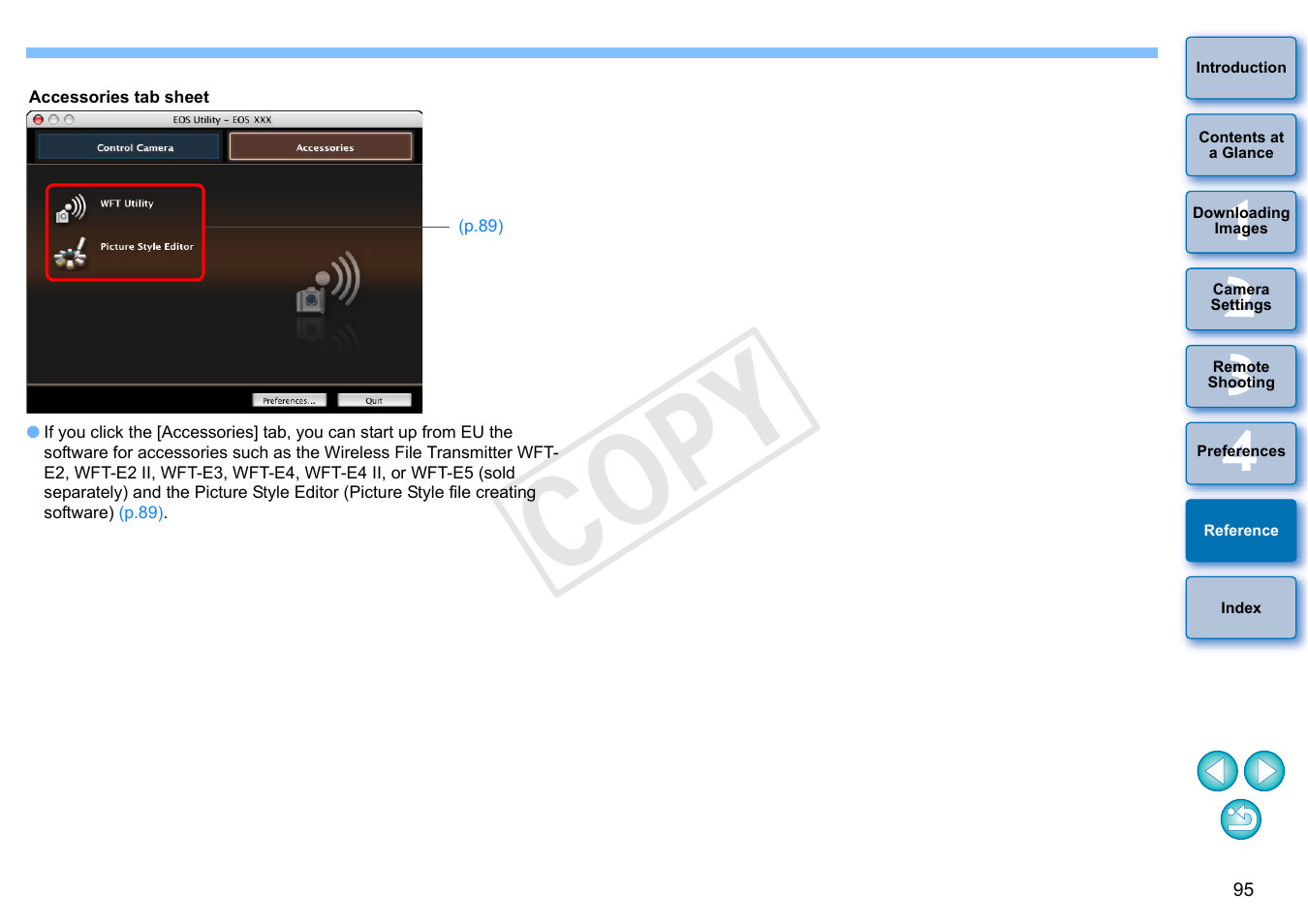 Cop y | Canon EOS Rebel SL1 18-55mm IS STM Lens Kit User Manual | Page 96 / 109
