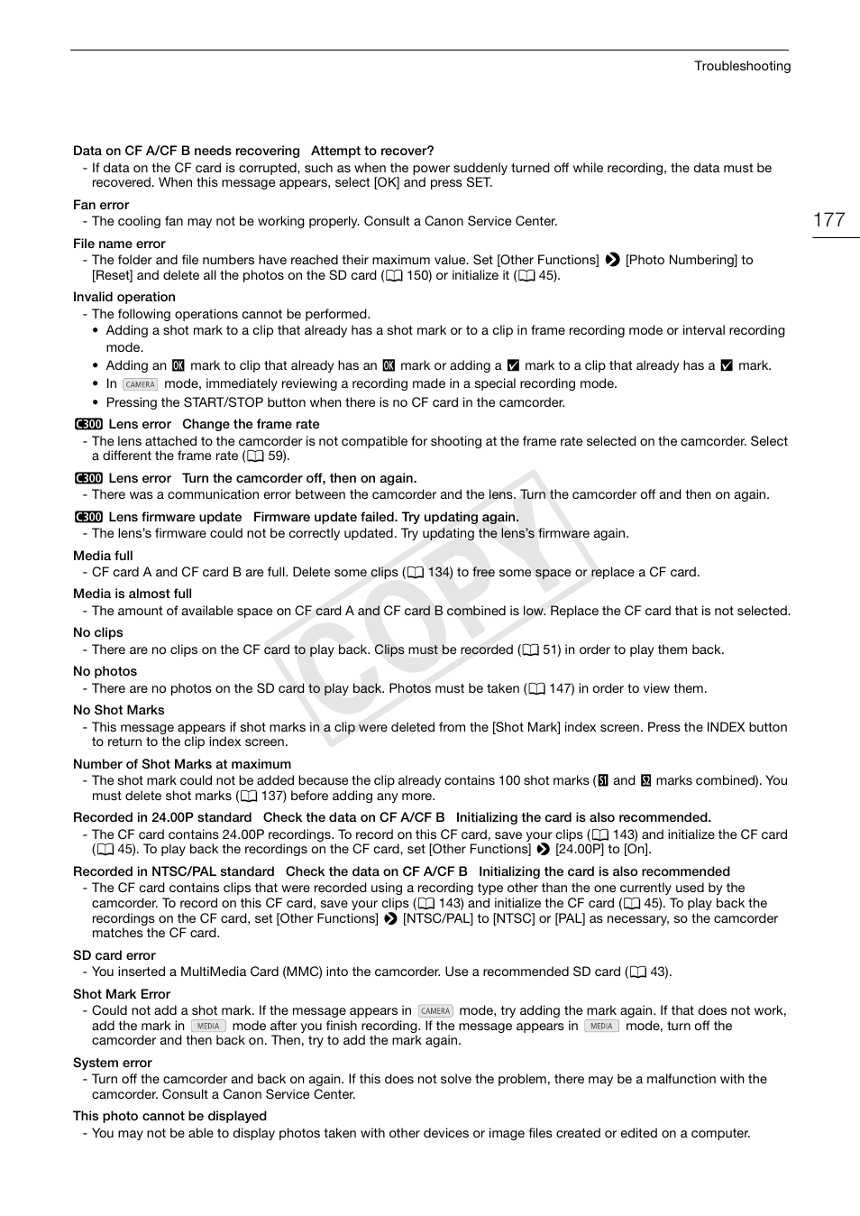 Cop y | Canon EOS C300 PL User Manual | Page 177 / 196