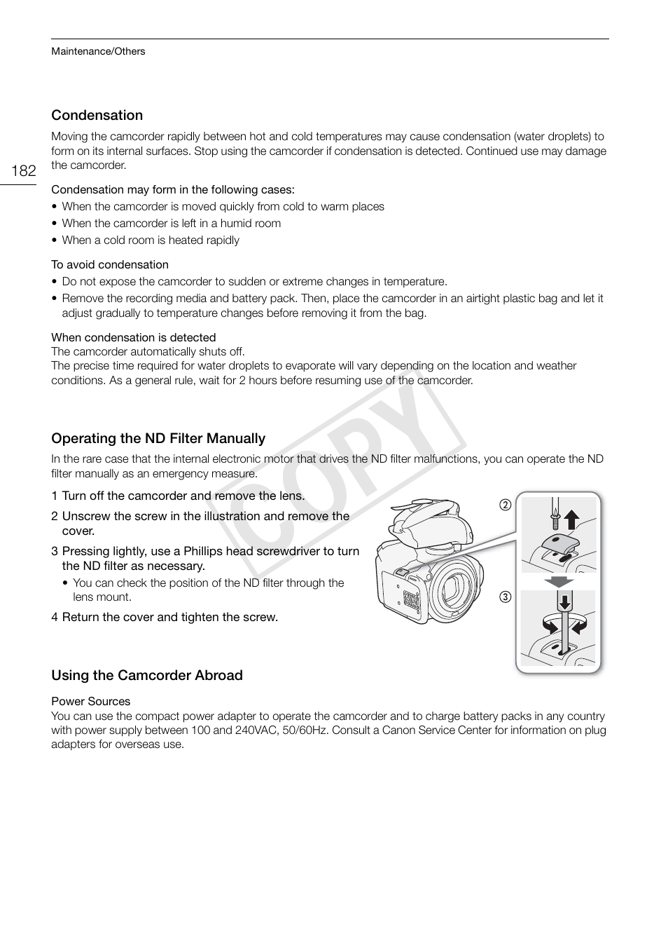 Cop y | Canon EOS C300 PL User Manual | Page 182 / 196