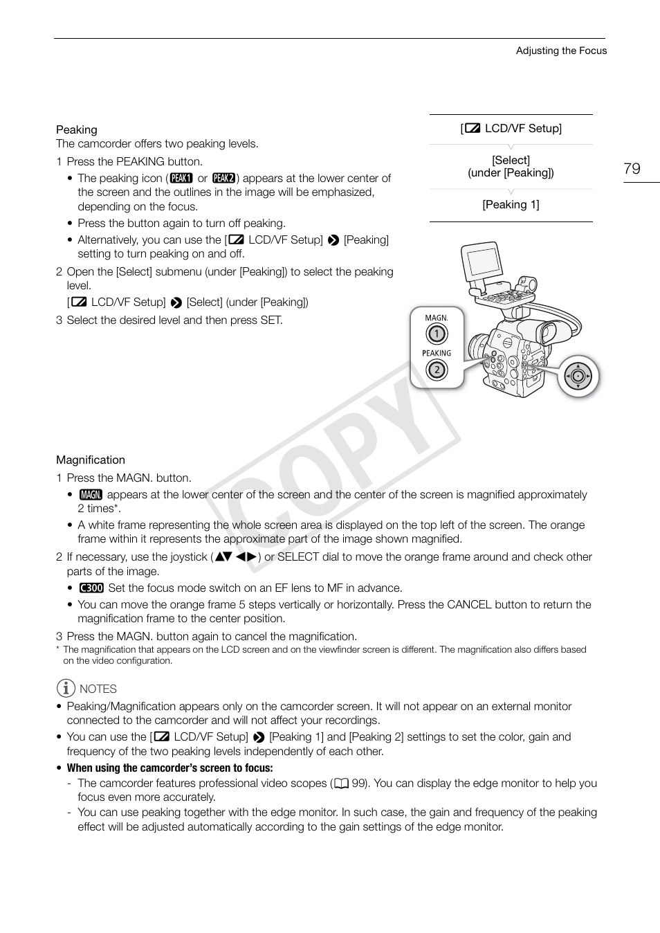 Cop y | Canon EOS C300 PL User Manual | Page 79 / 196