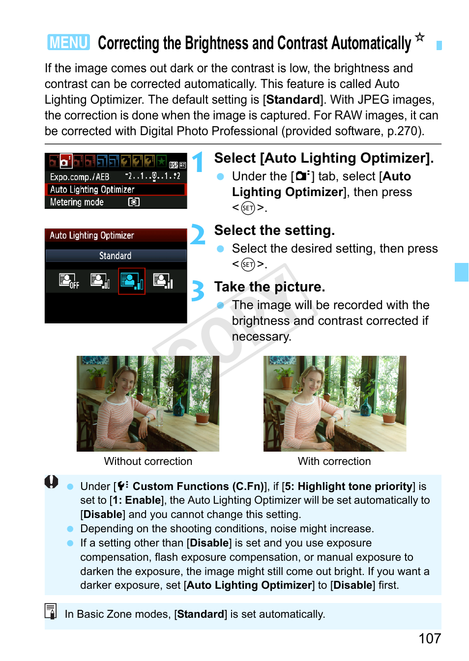 P.107, P.107), P.107) is set to an | Cop y | Canon EOS Rebel T3 18-55mm IS II Lens Kit User Manual | Page 107 / 292