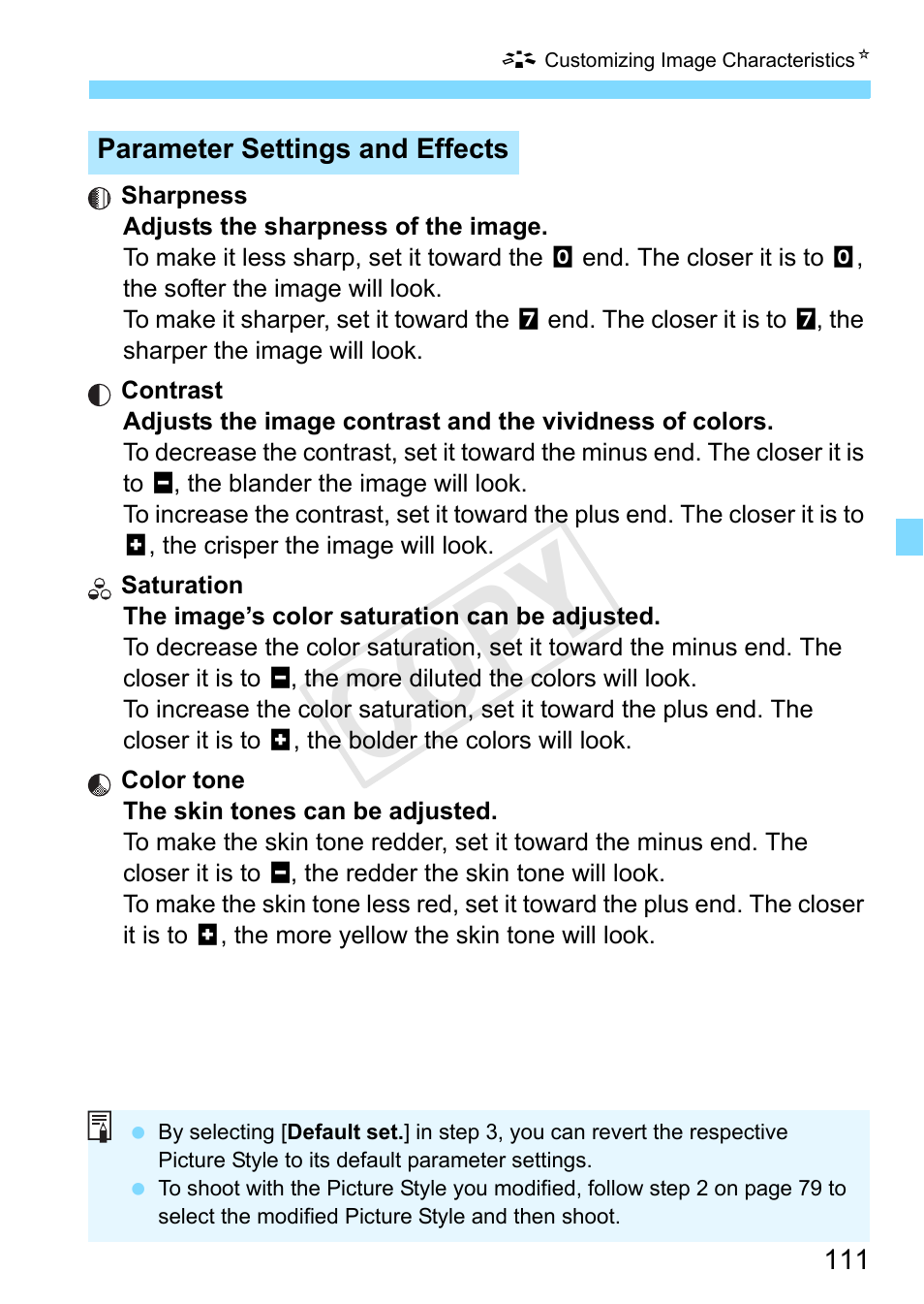Cop y | Canon EOS Rebel T3 18-55mm IS II Lens Kit User Manual | Page 111 / 292