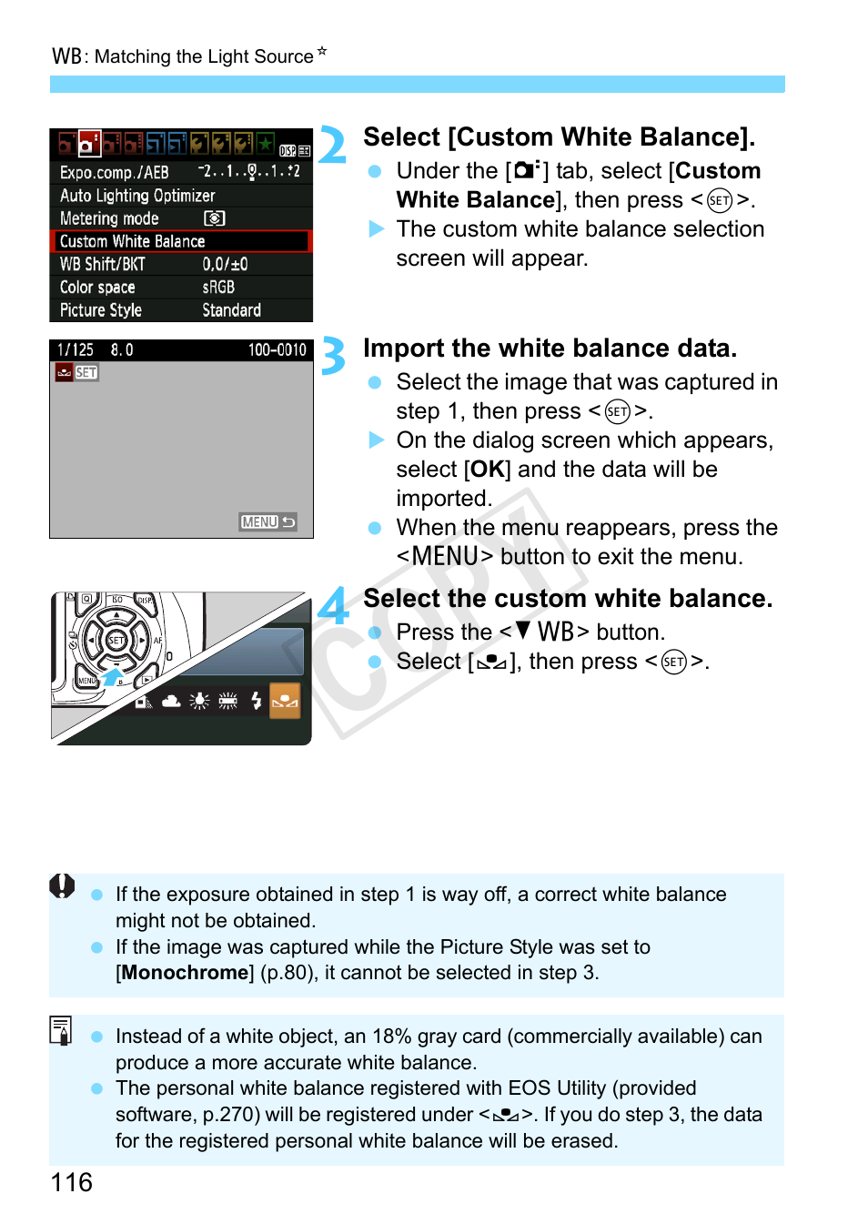 Cop y | Canon EOS Rebel T3 18-55mm IS II Lens Kit User Manual | Page 116 / 292