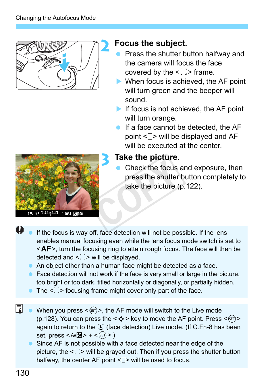 Cop y | Canon EOS Rebel T3 18-55mm IS II Lens Kit User Manual | Page 130 / 292