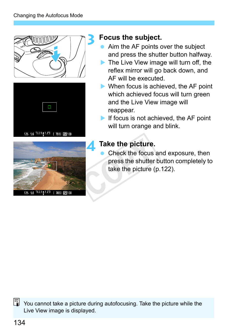 Cop y | Canon EOS Rebel T3 18-55mm IS II Lens Kit User Manual | Page 134 / 292