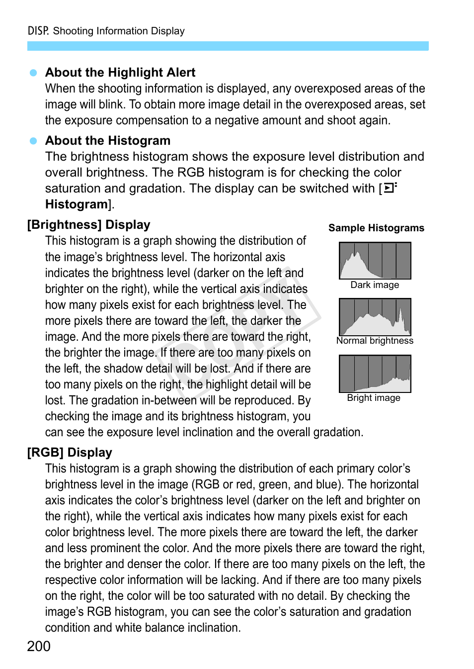 Cop y | Canon EOS Rebel T3 18-55mm IS II Lens Kit User Manual | Page 200 / 292