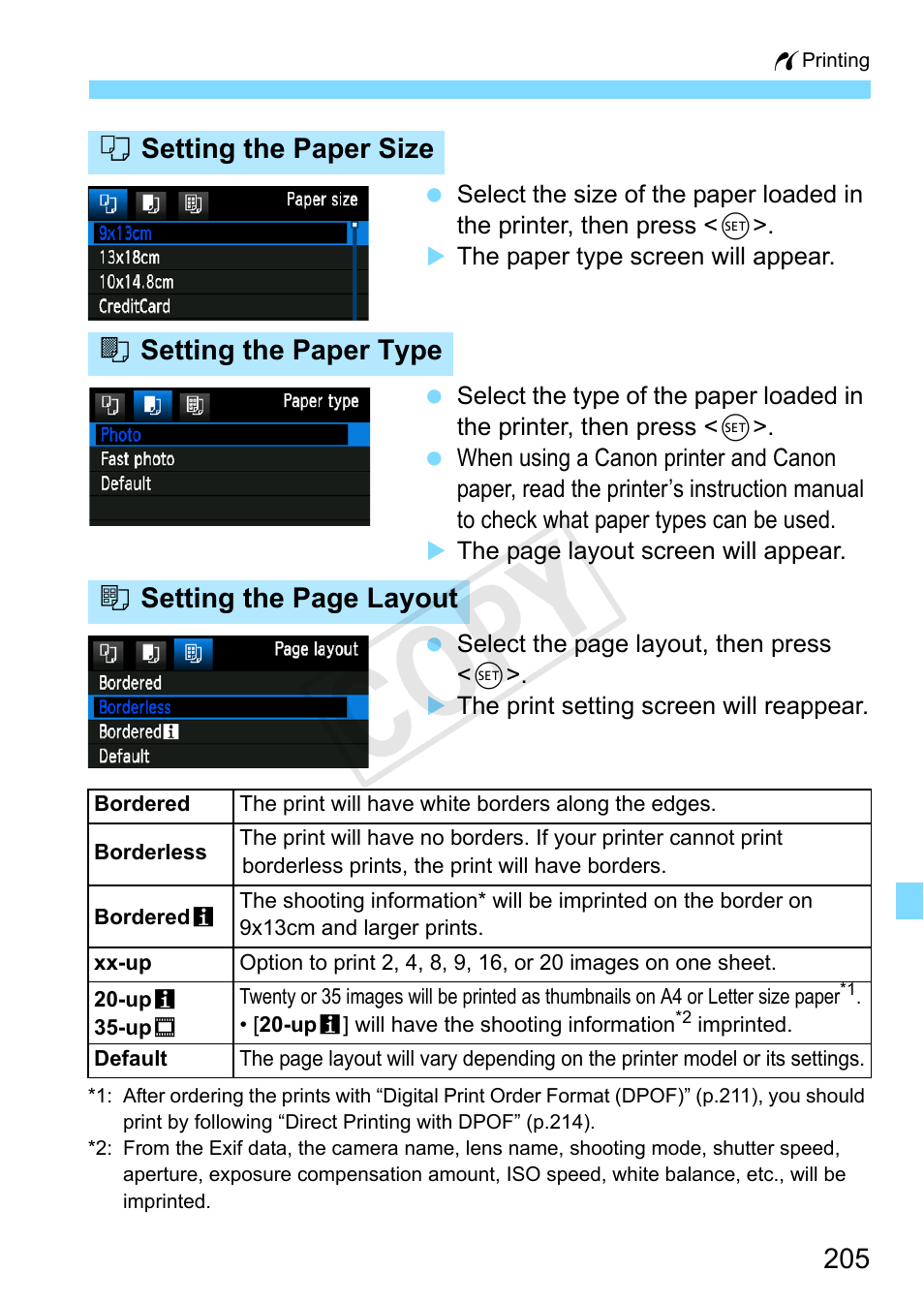 Cop y | Canon EOS Rebel T3 18-55mm IS II Lens Kit User Manual | Page 205 / 292