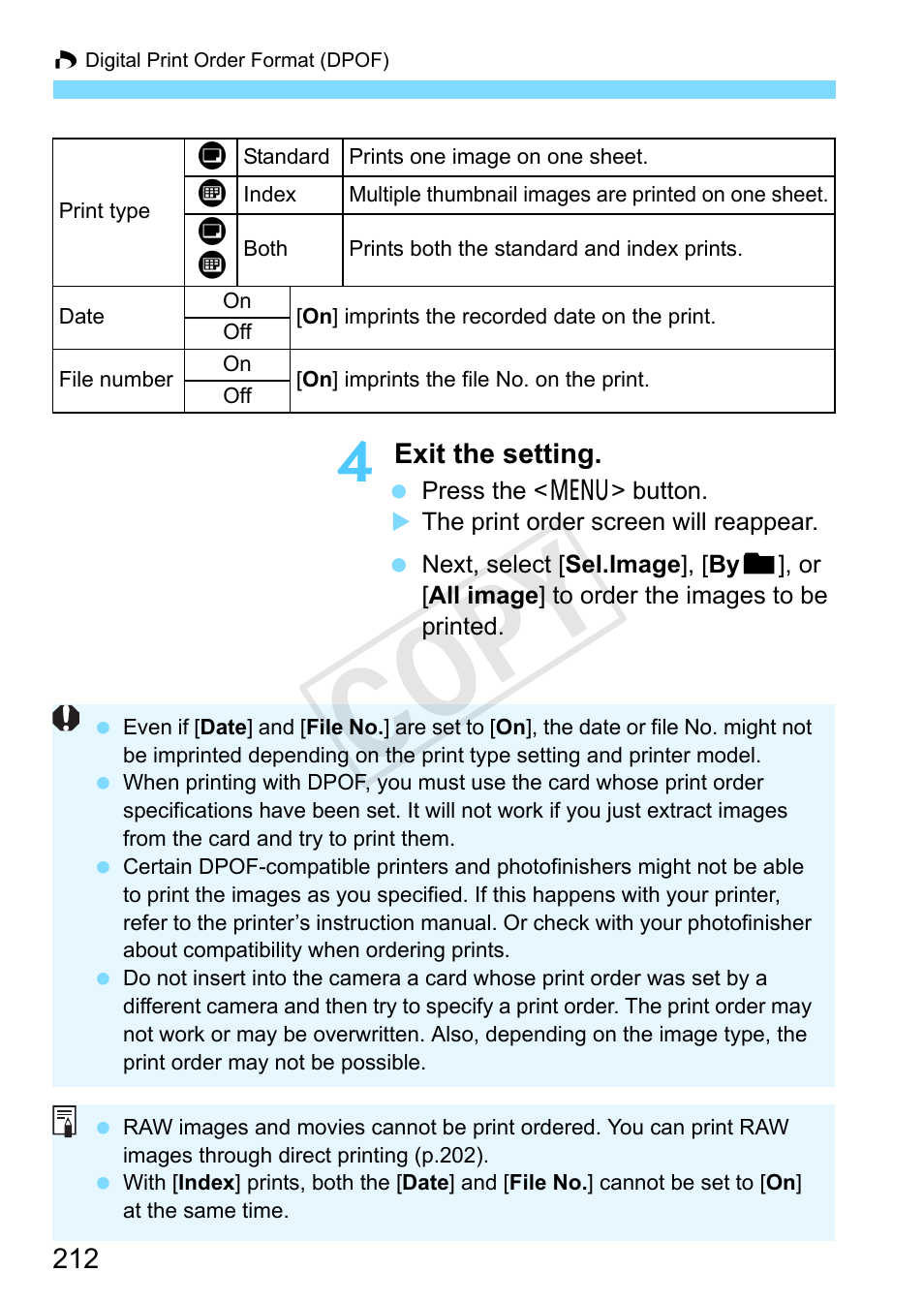 Cop y | Canon EOS Rebel T3 18-55mm IS II Lens Kit User Manual | Page 212 / 292