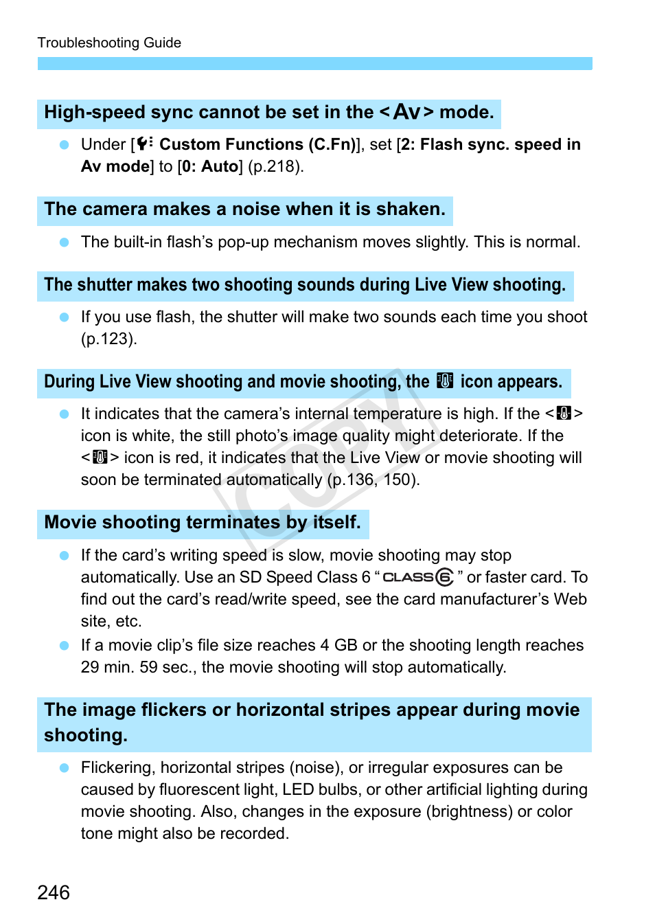 C op y | Canon EOS Rebel T3 18-55mm IS II Lens Kit User Manual | Page 246 / 292