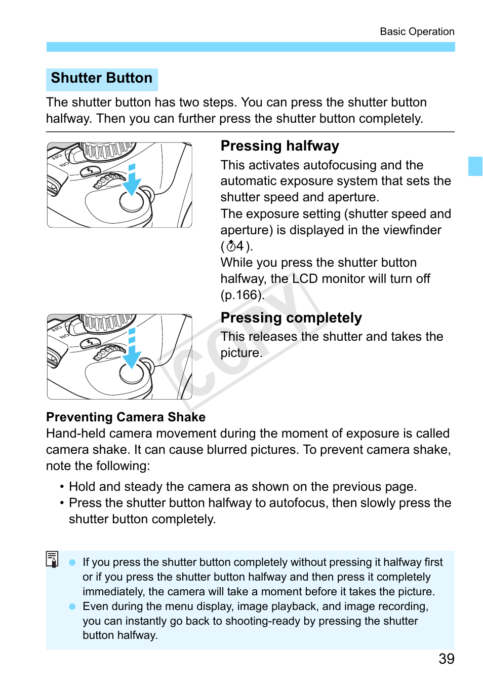 P.39), Cop y | Canon EOS Rebel T3 18-55mm IS II Lens Kit User Manual | Page 39 / 292