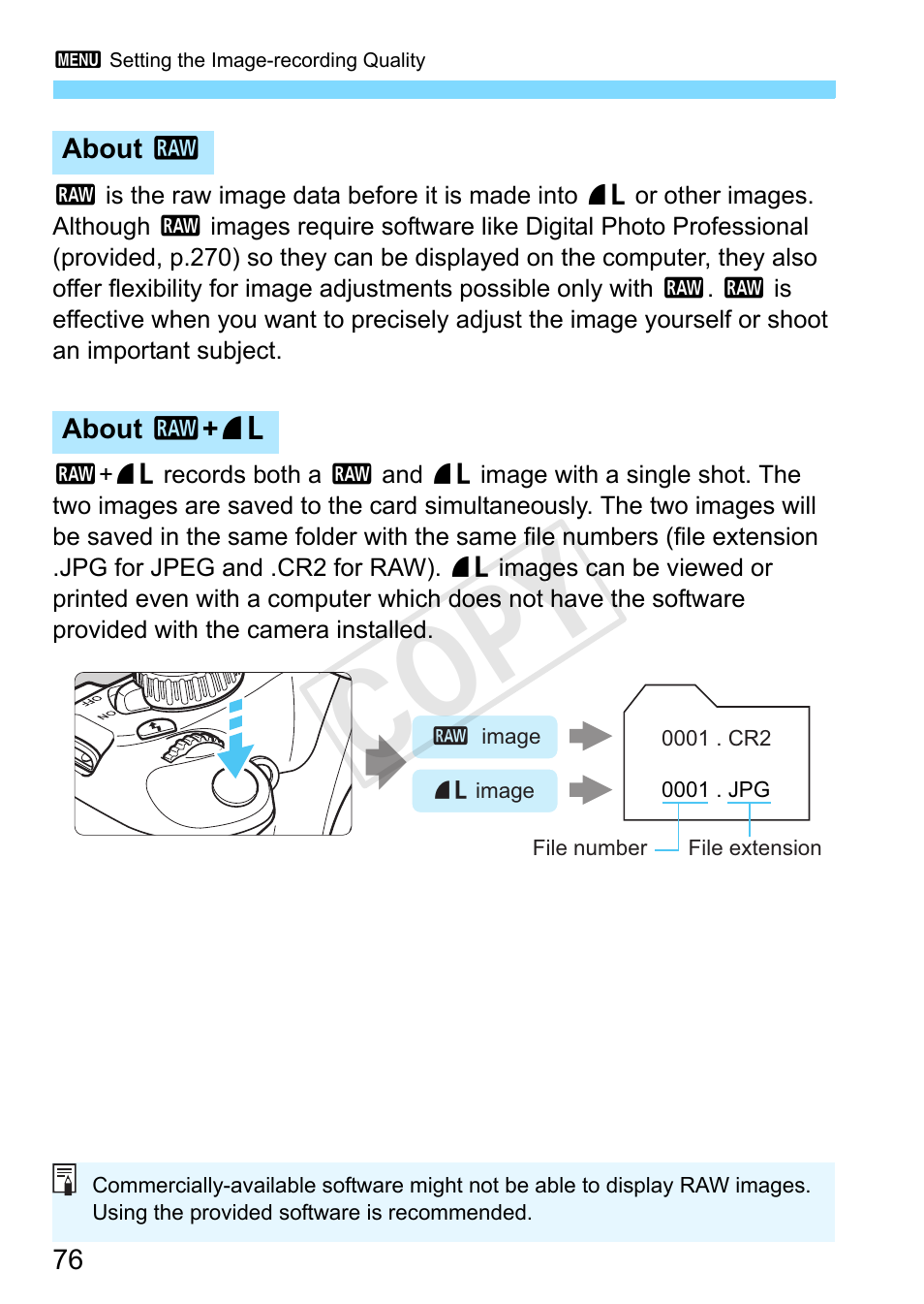 Cop y | Canon EOS Rebel T3 18-55mm IS II Lens Kit User Manual | Page 76 / 292