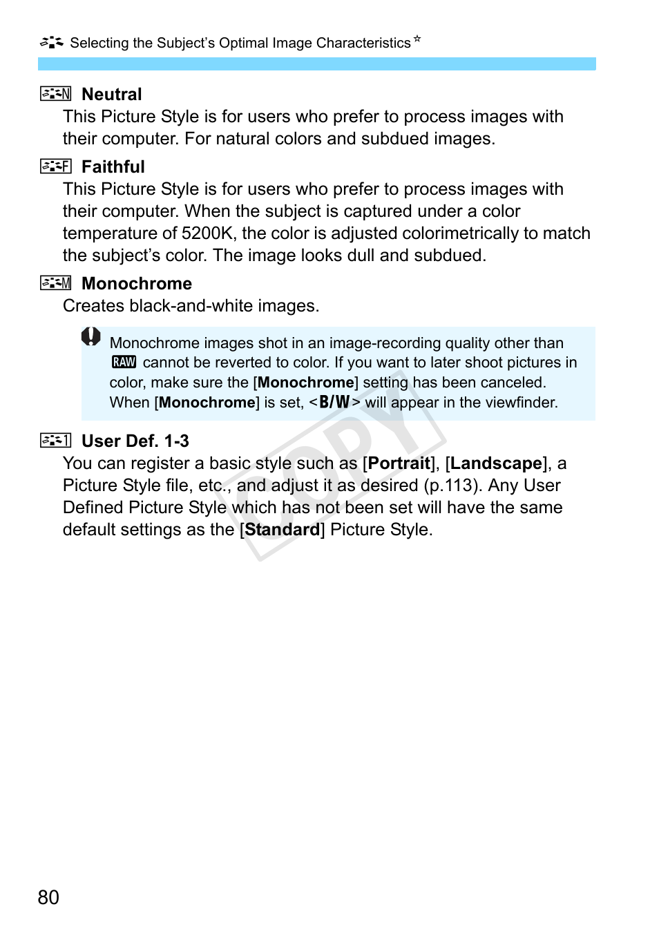 Cop y | Canon EOS Rebel T3 18-55mm IS II Lens Kit User Manual | Page 80 / 292