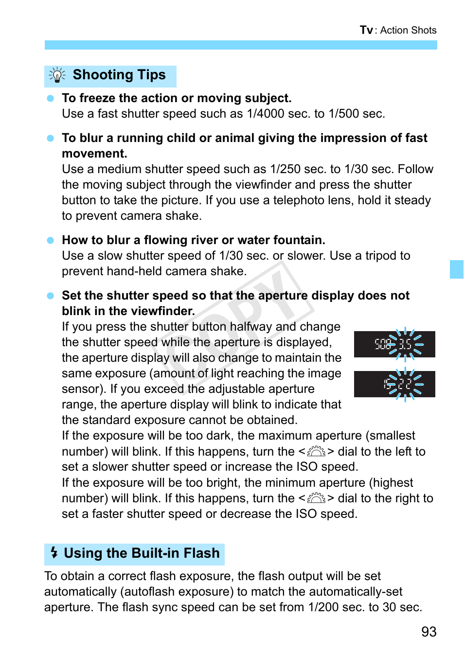 Cop y | Canon EOS Rebel T3 18-55mm IS II Lens Kit User Manual | Page 93 / 292