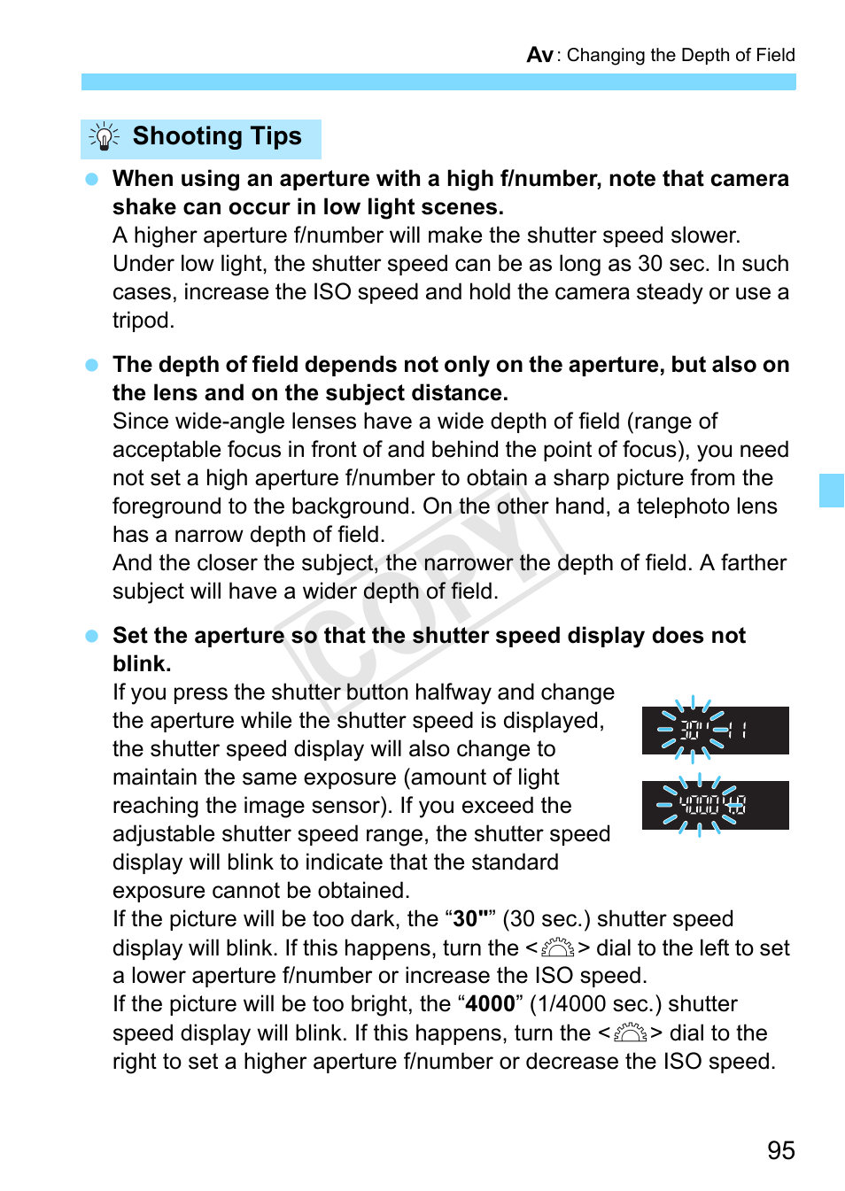 Cop y | Canon EOS Rebel T3 18-55mm IS II Lens Kit User Manual | Page 95 / 292