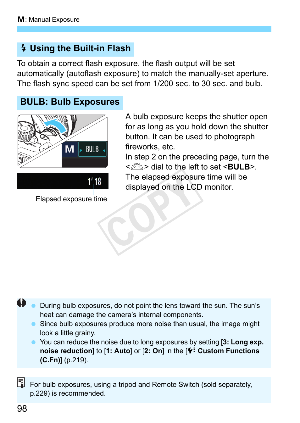 P.98, Cop y | Canon EOS Rebel T3 18-55mm IS II Lens Kit User Manual | Page 98 / 292
