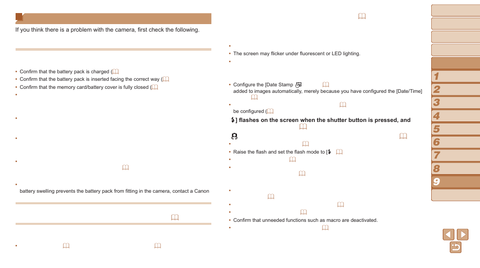 Troubleshooting, Power, Display on a tv | Shooting | Canon PowerShot SX170 IS User Manual | Page 114 / 135