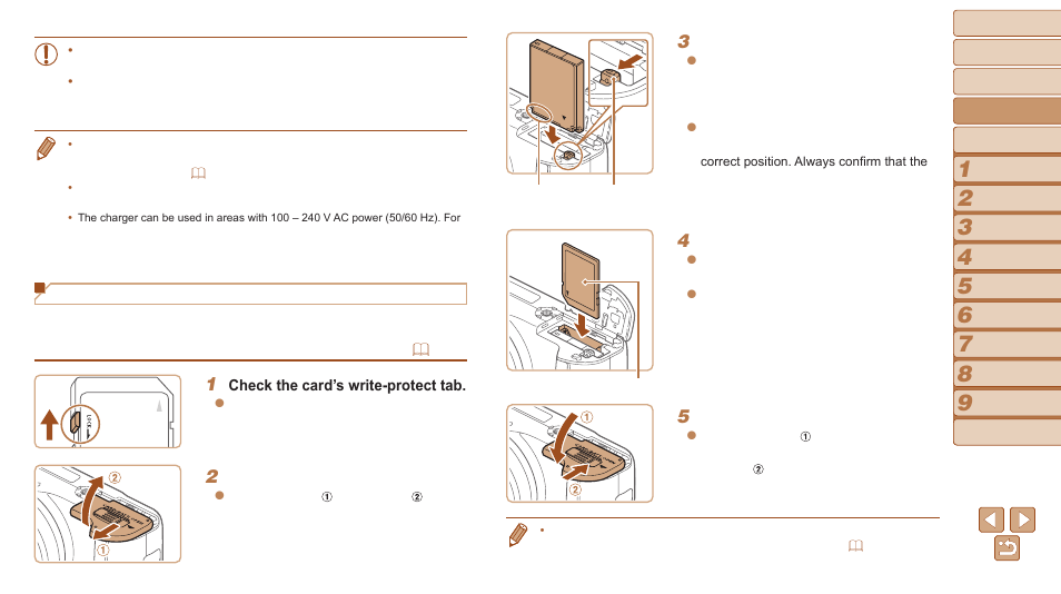 Inserting the battery pack and memory card | Canon PowerShot SX170 IS User Manual | Page 13 / 135