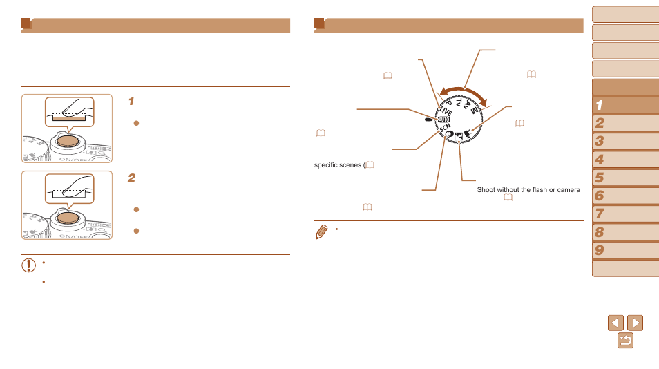 Shutter button, Shooting modes, Halfway | Canon PowerShot SX170 IS User Manual | Page 22 / 135