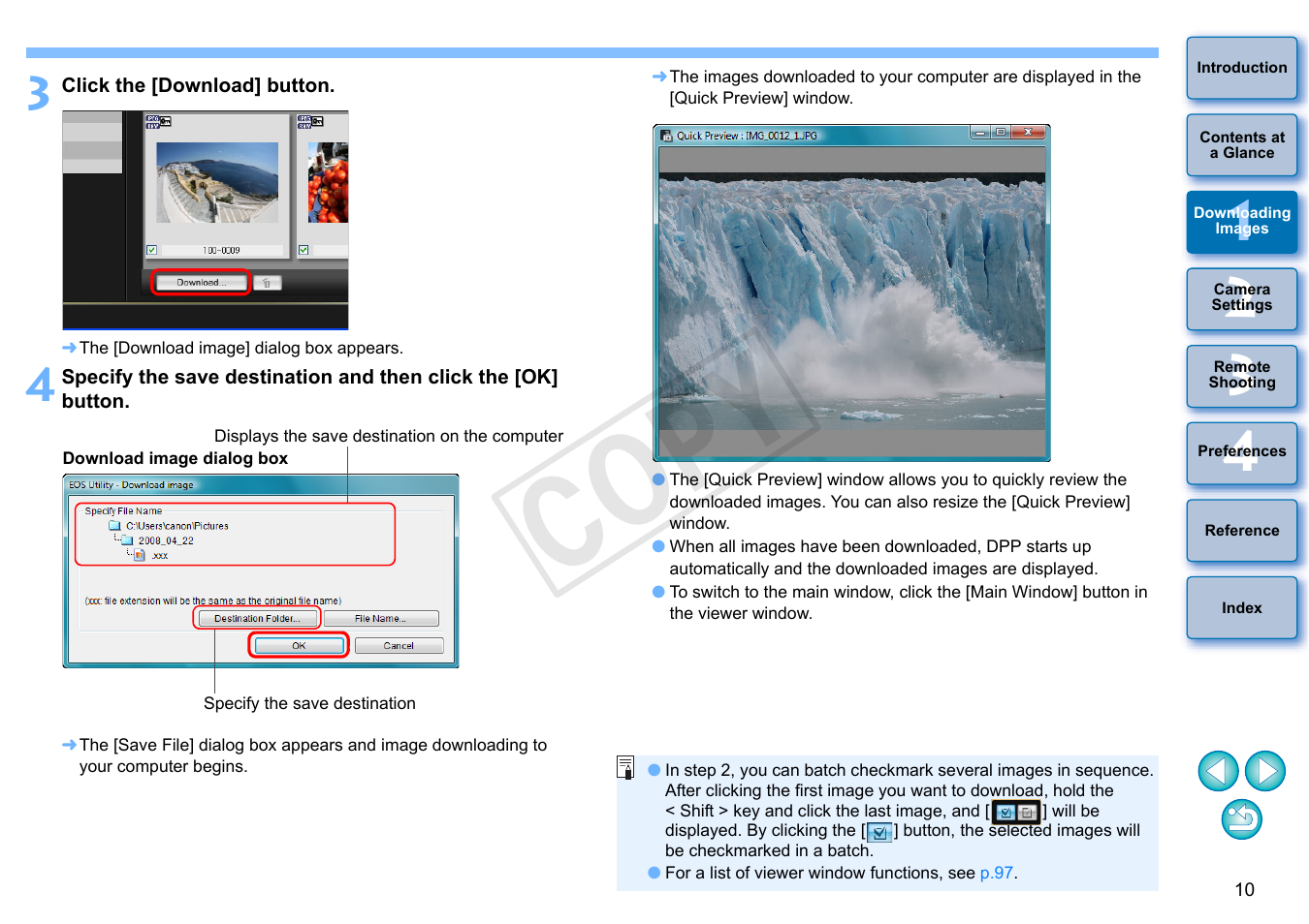Cop y | Canon EOS Rebel SL1 18-55mm IS STM Lens Kit User Manual | Page 11 / 110