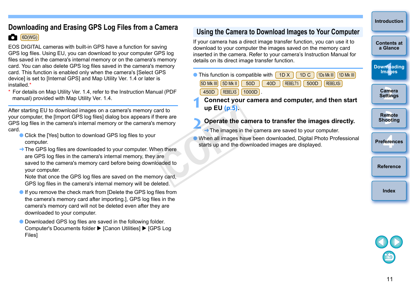 Cop y | Canon EOS Rebel SL1 18-55mm IS STM Lens Kit User Manual | Page 12 / 110