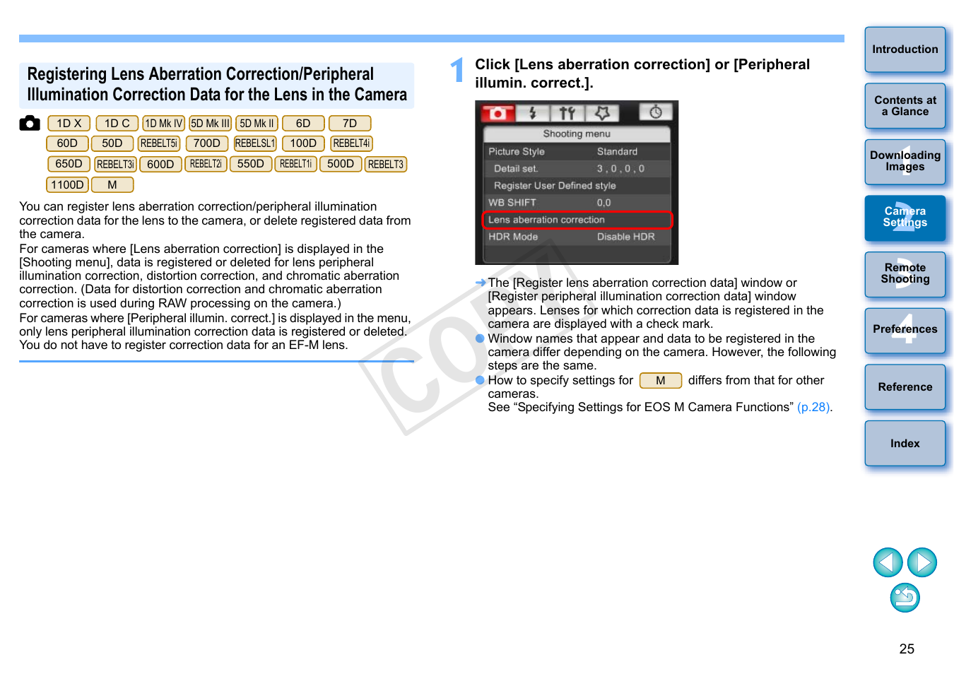 P.25, P.25), Cop y | Canon EOS Rebel SL1 18-55mm IS STM Lens Kit User Manual | Page 26 / 110