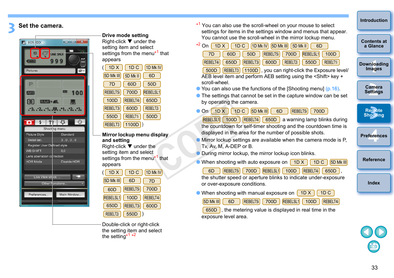 Cop y | Canon EOS Rebel SL1 18-55mm IS STM Lens Kit User Manual | Page 34 / 110