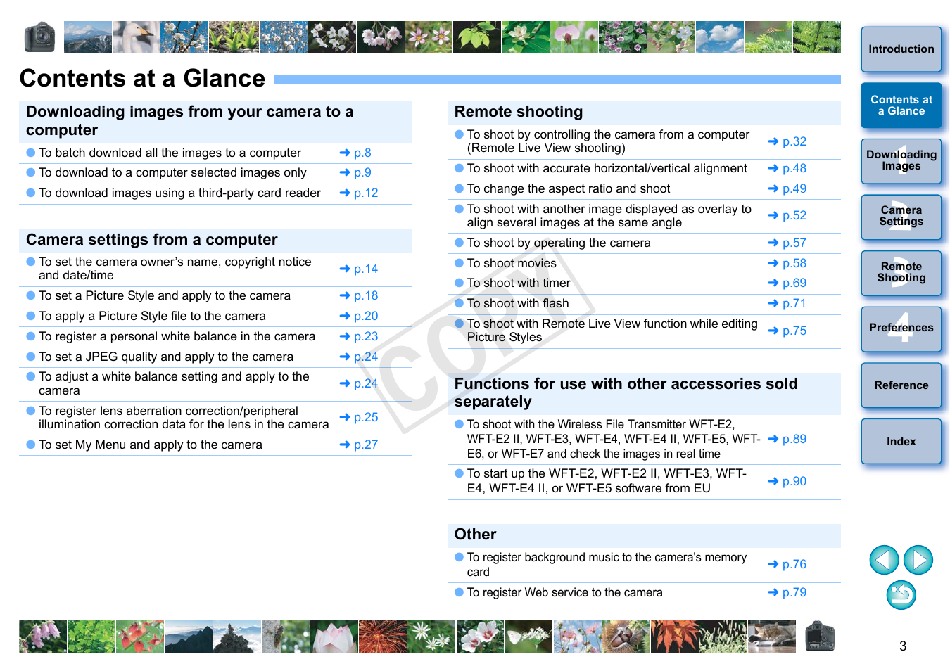 Contents at a glance, Contents at, A glance | Cop y | Canon EOS Rebel SL1 18-55mm IS STM Lens Kit User Manual | Page 4 / 110