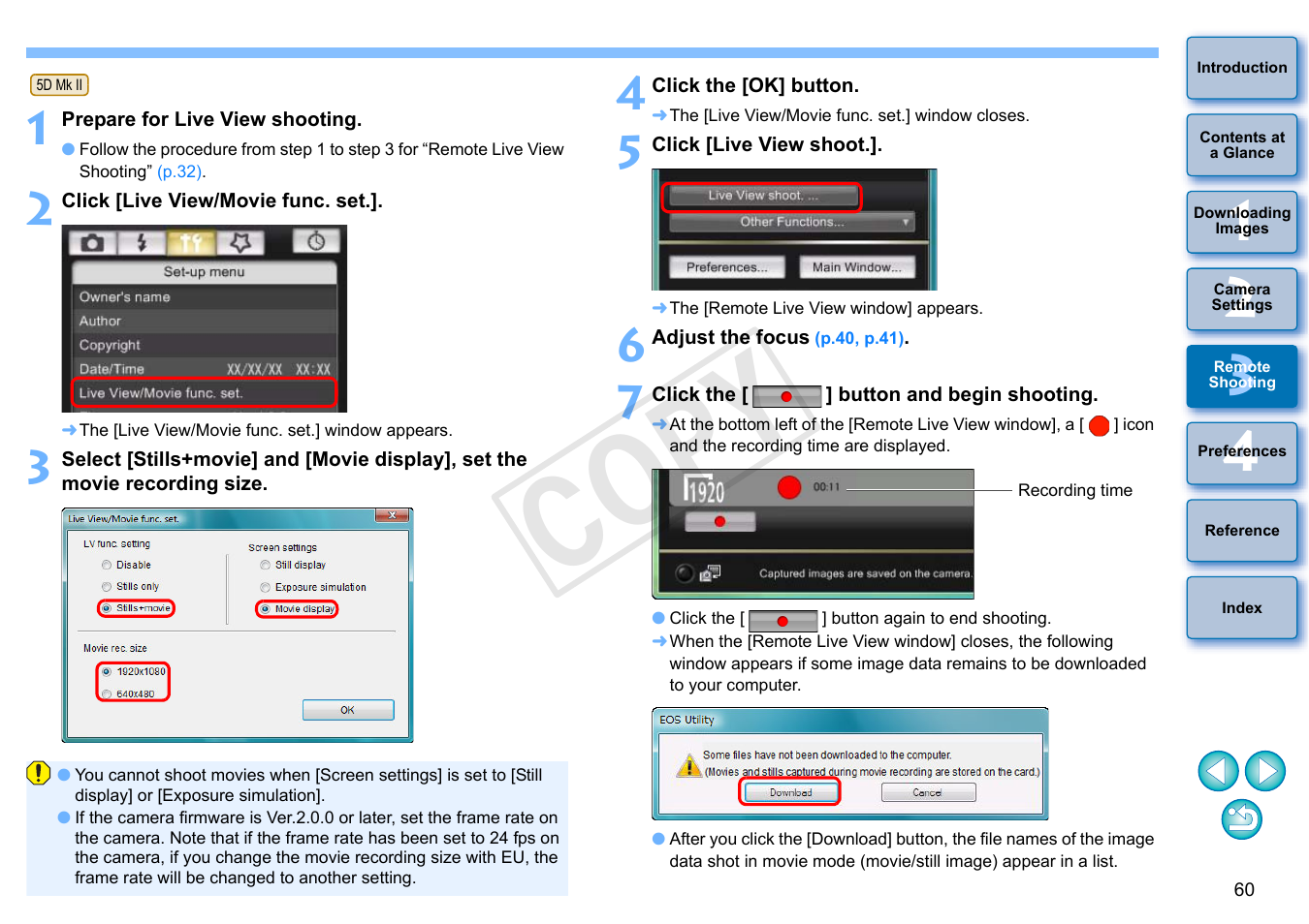 Cop y | Canon EOS Rebel SL1 18-55mm IS STM Lens Kit User Manual | Page 61 / 110