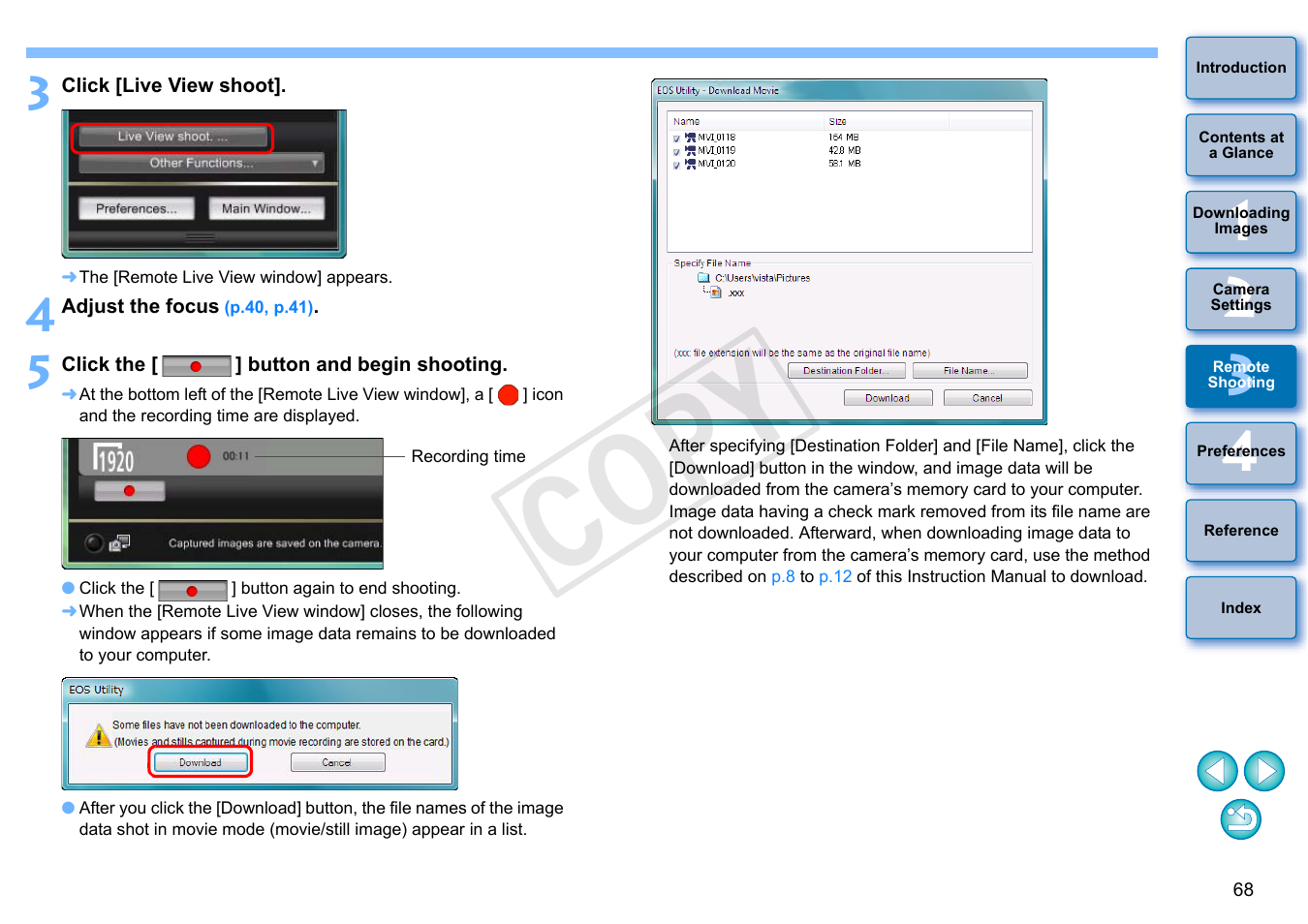 Cop y | Canon EOS Rebel SL1 18-55mm IS STM Lens Kit User Manual | Page 69 / 110