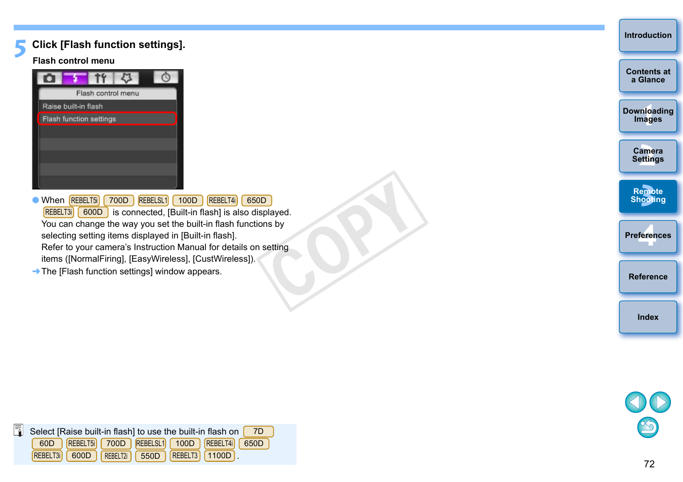 Cop y | Canon EOS Rebel SL1 18-55mm IS STM Lens Kit User Manual | Page 73 / 110