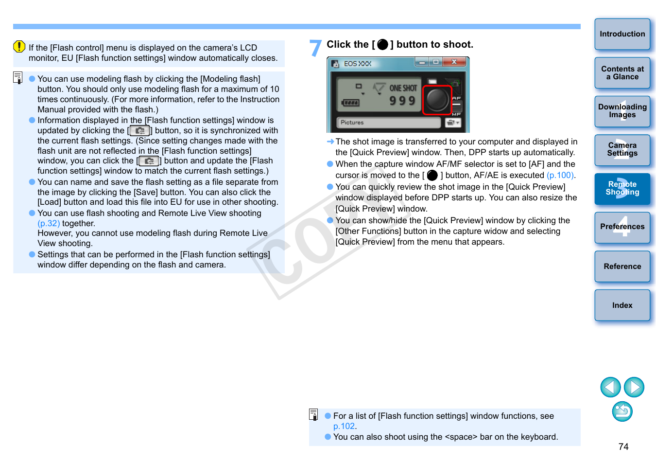 Cop y | Canon EOS Rebel SL1 18-55mm IS STM Lens Kit User Manual | Page 75 / 110