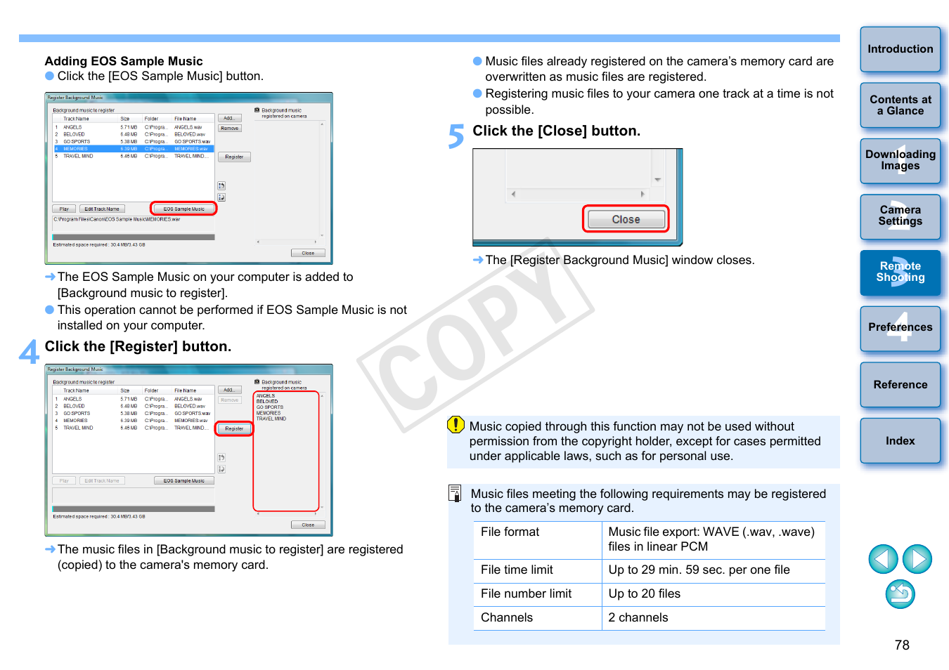 Cop y | Canon EOS Rebel SL1 18-55mm IS STM Lens Kit User Manual | Page 79 / 110