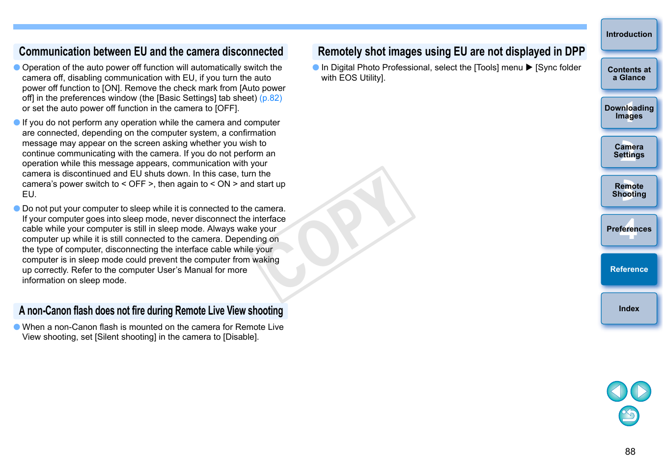 Cop y | Canon EOS Rebel SL1 18-55mm IS STM Lens Kit User Manual | Page 89 / 110