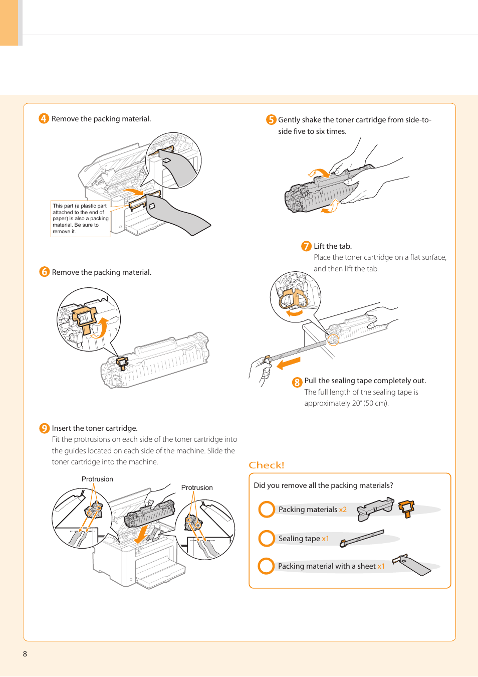 Check | Canon FAXPHONE L100 User Manual | Page 8 / 28