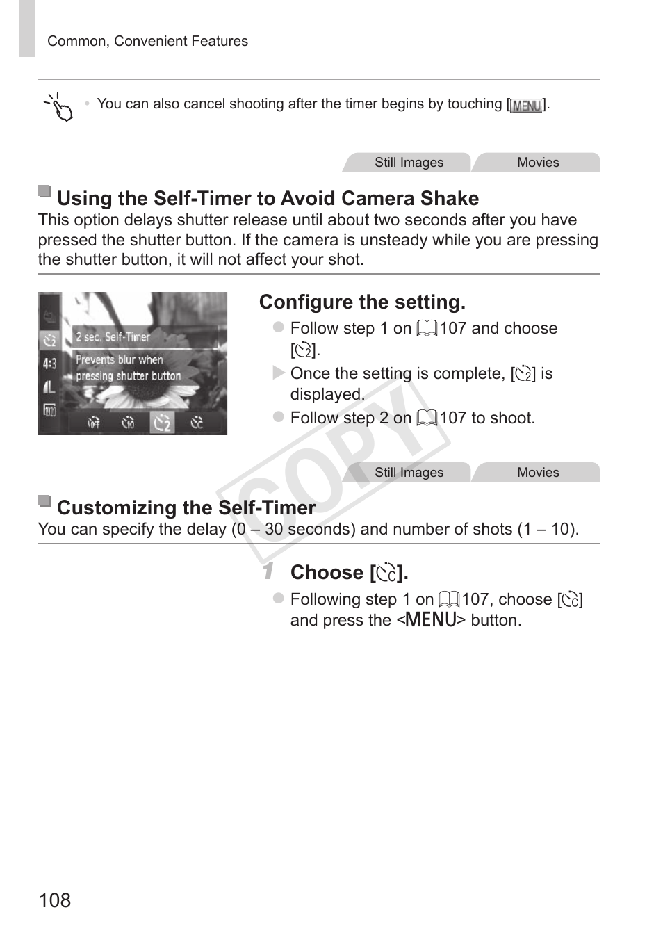 Cop y | Canon PowerShot S110 User Manual | Page 108 / 346