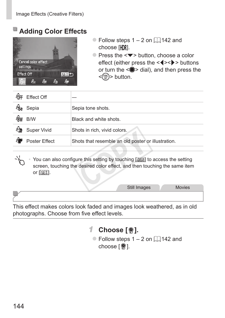 Cop y | Canon PowerShot S110 User Manual | Page 144 / 346