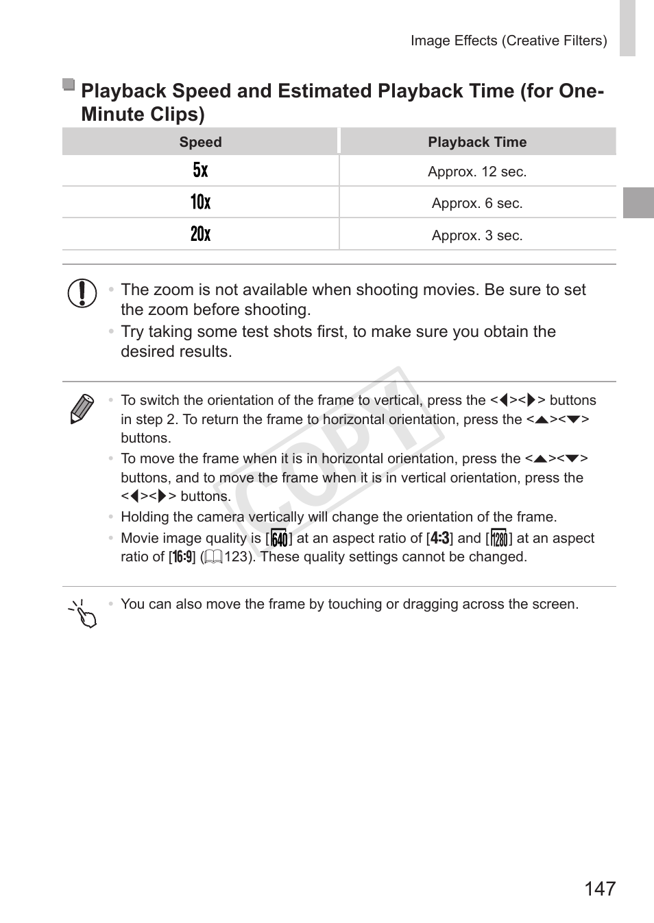 Cop y | Canon PowerShot S110 User Manual | Page 147 / 346