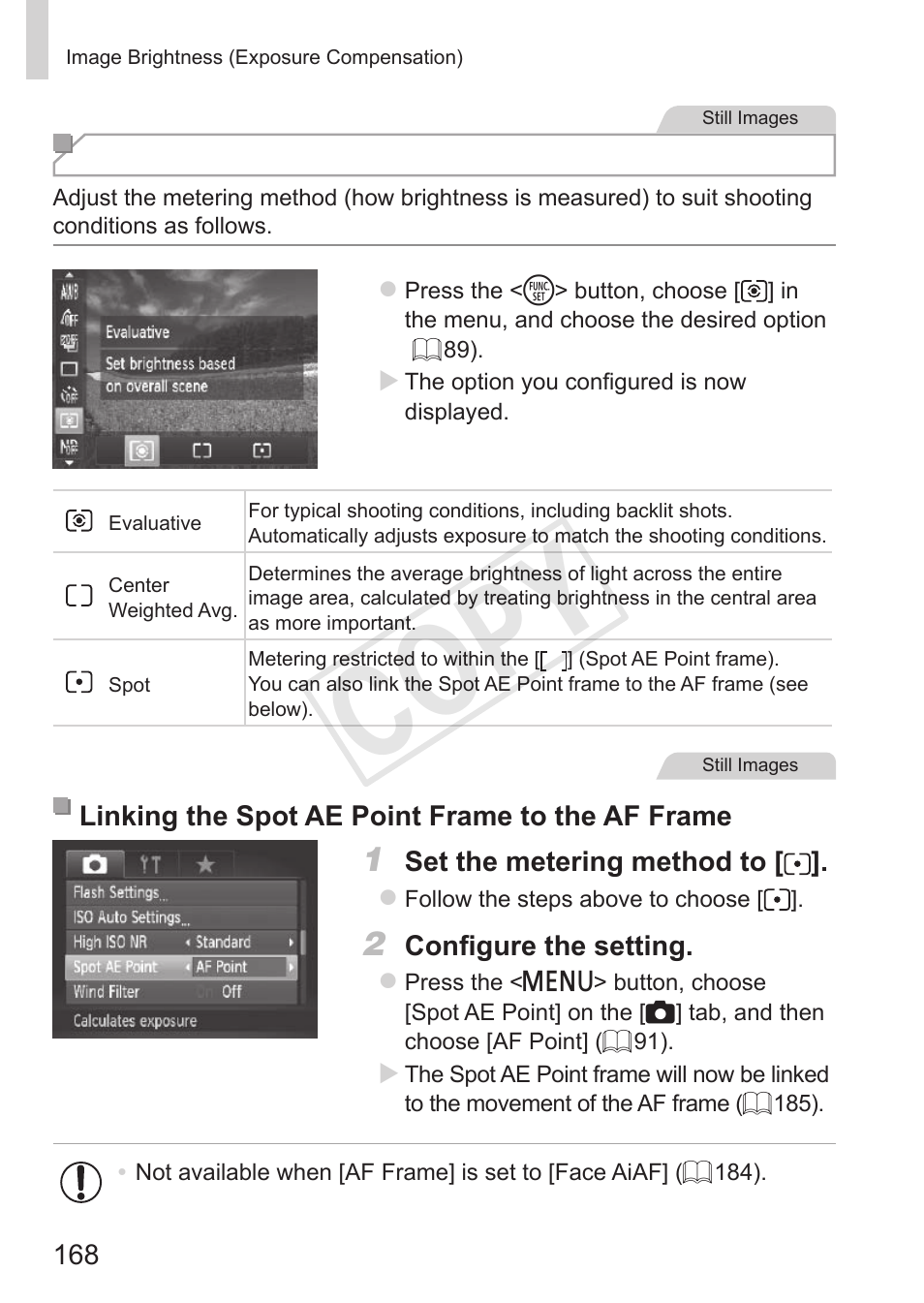 Cop y | Canon PowerShot S110 User Manual | Page 168 / 346