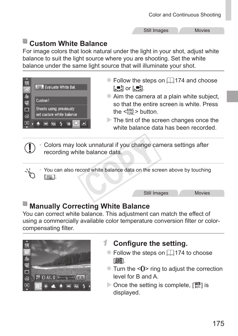 Cop y | Canon PowerShot S110 User Manual | Page 175 / 346