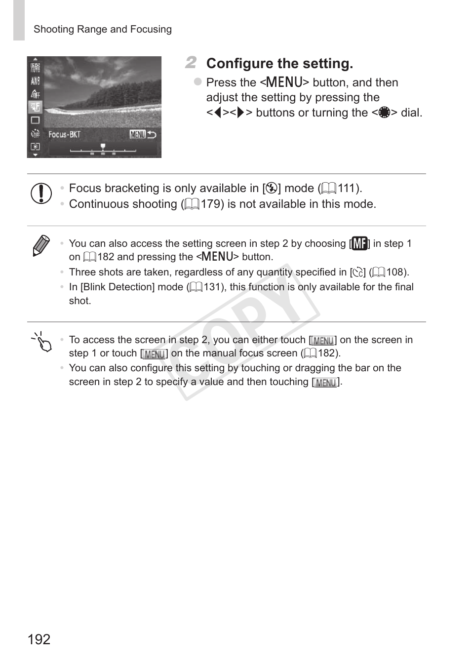 Cop y | Canon PowerShot S110 User Manual | Page 192 / 346