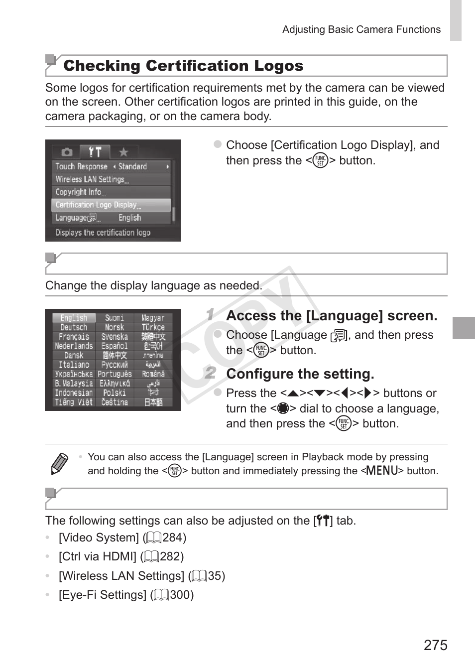 Cop y | Canon PowerShot S110 User Manual | Page 275 / 346